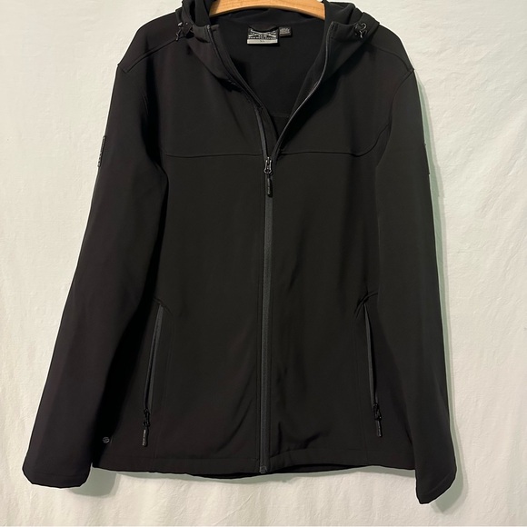 GS Grunt Style Black Full Zip Jacket Lined Hood Men’s XL Preowned - Picture 1 of 16